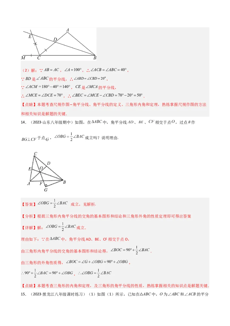 专题08三角形中的特殊模型-双角平分线模型（教师版）_初中数学_八年级数学上册（人教版）_常见几何模型全归纳-V13_2024版