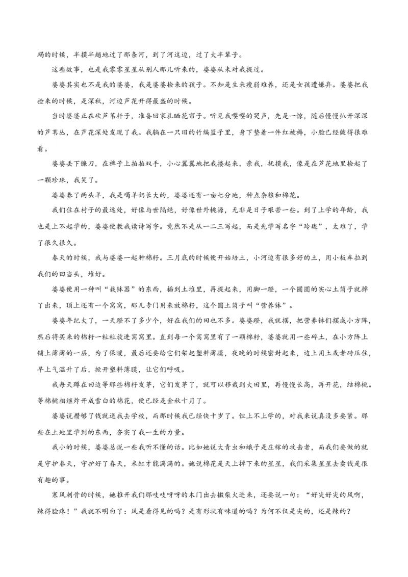 专题11小说的反套路题型（练习）-2024年高考语文二轮复习讲练测（新教材新高考）(解析版)_01高考语文_4.22024年新高考资料_2.2024二轮复习