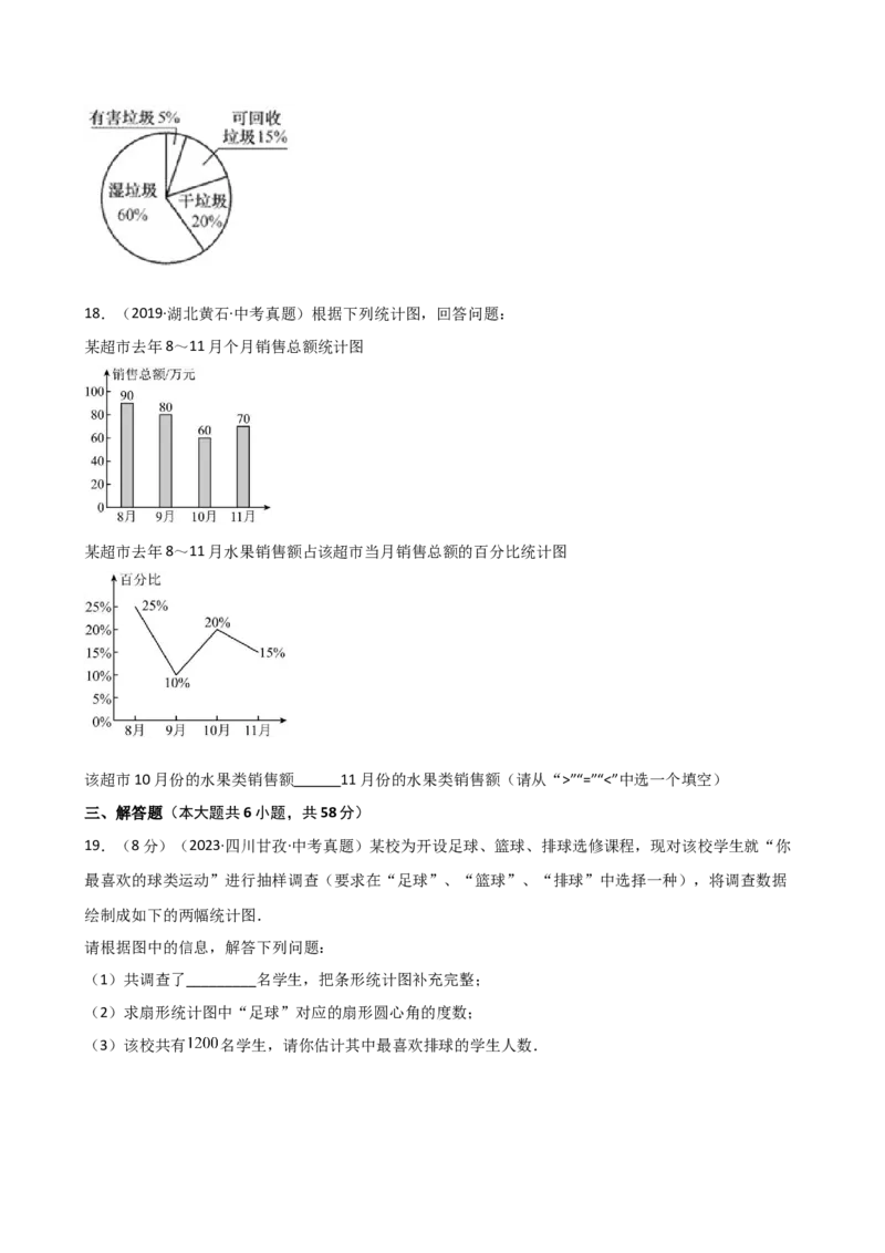 专题10.5数据的收集、整理与描述（全章直通中考）（培优练）（人教版）_初中数学_七年级数学下册（人教版）_专题突破练习-V4