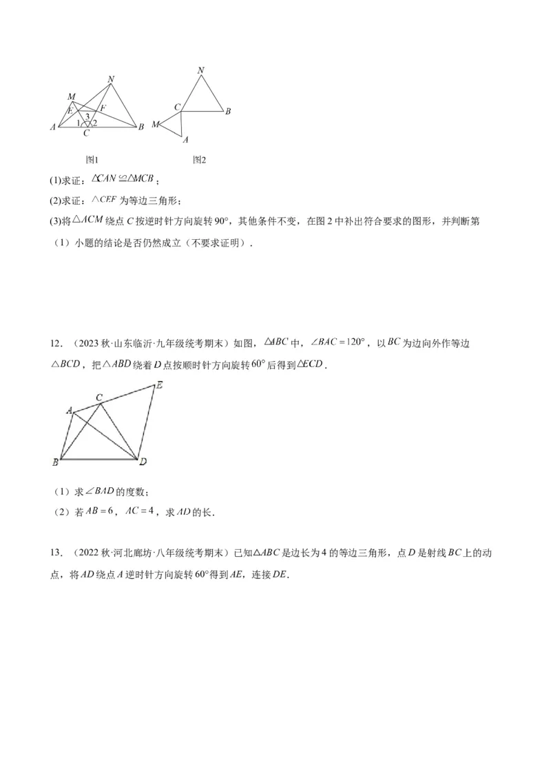 专题10轴对称中的翻折、旋转问题专训（学生版）_初中数学_八年级数学上册（人教版）_重难点专题提升-V7_2024版