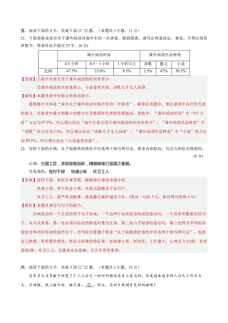 专题突破卷06语言文字运用（主观题）（解析版）_01高考语文_52025年新高考资料_一轮复习_2025年高考语文一轮复习考点通关卷（新高考通用）