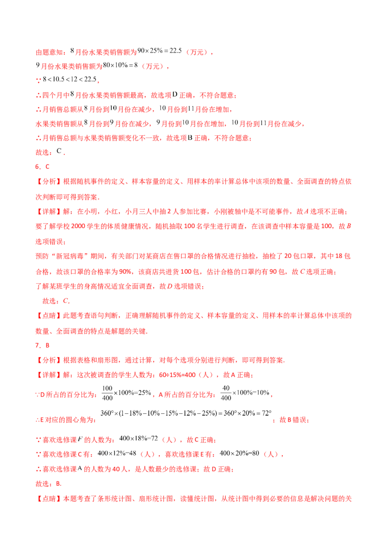 专题10.3数据的收集、整理与描述（全章分层练习）（培优练）（人教版）_初中数学_七年级数学下册（人教版）_专题突破练习-V4