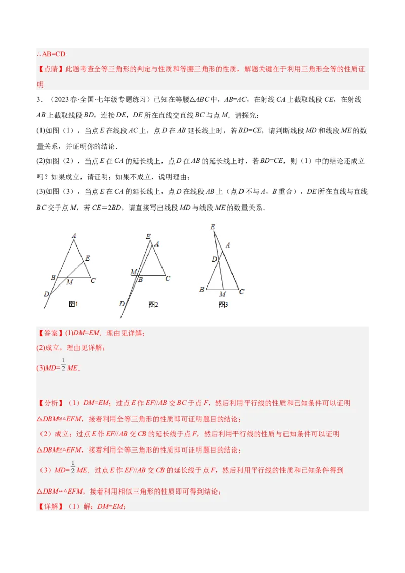 专题06全等三角形常见五种辅助线添法专训（教师版）_初中数学_八年级数学上册（人教版）_重难点专题提升-V7_2024版