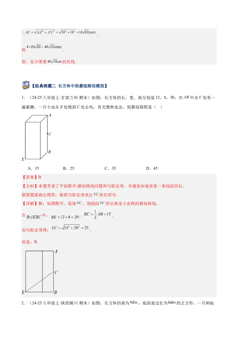 专题06勾股定理常考几何模型专训（8大题型）（教师版）_初中数学_八年级数学下册（人教版）_重难点专题提升-V7_2025版