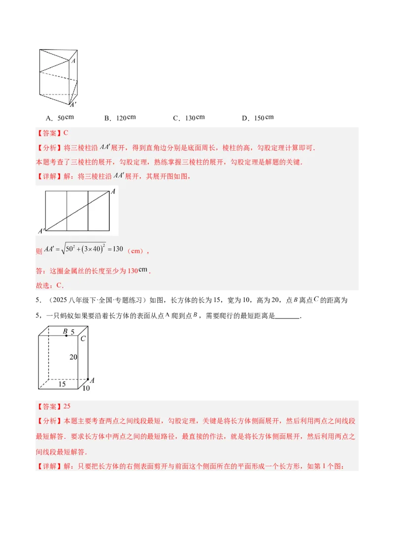 专题06勾股定理常考几何模型专训（8大题型）（教师版）_初中数学_八年级数学下册（人教版）_重难点专题提升-V7_2025版