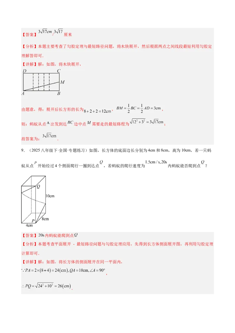 专题06勾股定理常考几何模型专训（8大题型）（教师版）_初中数学_八年级数学下册（人教版）_重难点专题提升-V7_2025版