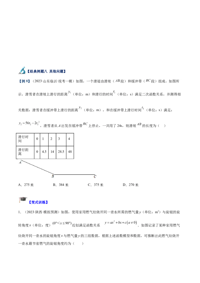 专题07二次函数的应用重难点题型专训（八大题型）（学生版）_初中数学_九年级数学上册（人教版）_重难点专题提升-V7_2024版