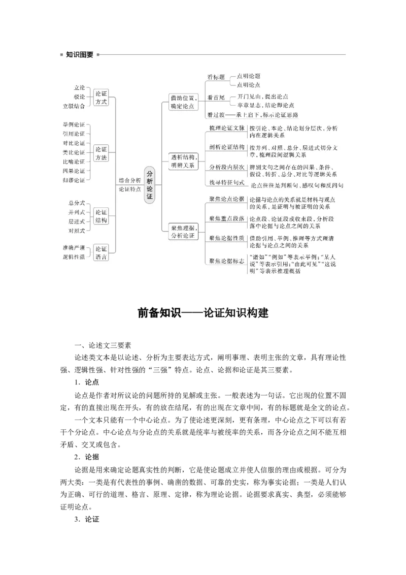 板块一　学案4　分析文本特色(论述类)&mdash;&mdash;理清思路，明辨理据_01高考语文_5.22025年新高考资料_2025新高考一轮复习语文_2025语文大一轮复习讲义教师用书Word版文档