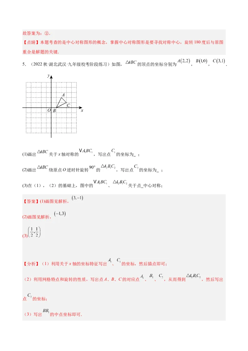 专题14中心对称重难点题型专训（8大题型）（教师版）_初中数学_九年级数学上册（人教版）_重难点专题提升-V7_2024版