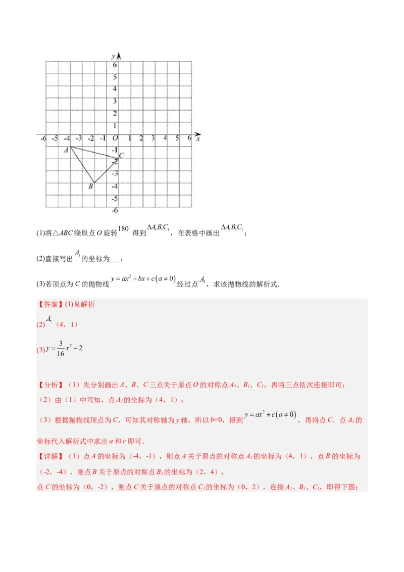 专题14中心对称重难点题型专训（8大题型）（教师版）_初中数学_九年级数学上册（人教版）_重难点专题提升-V7_2024版