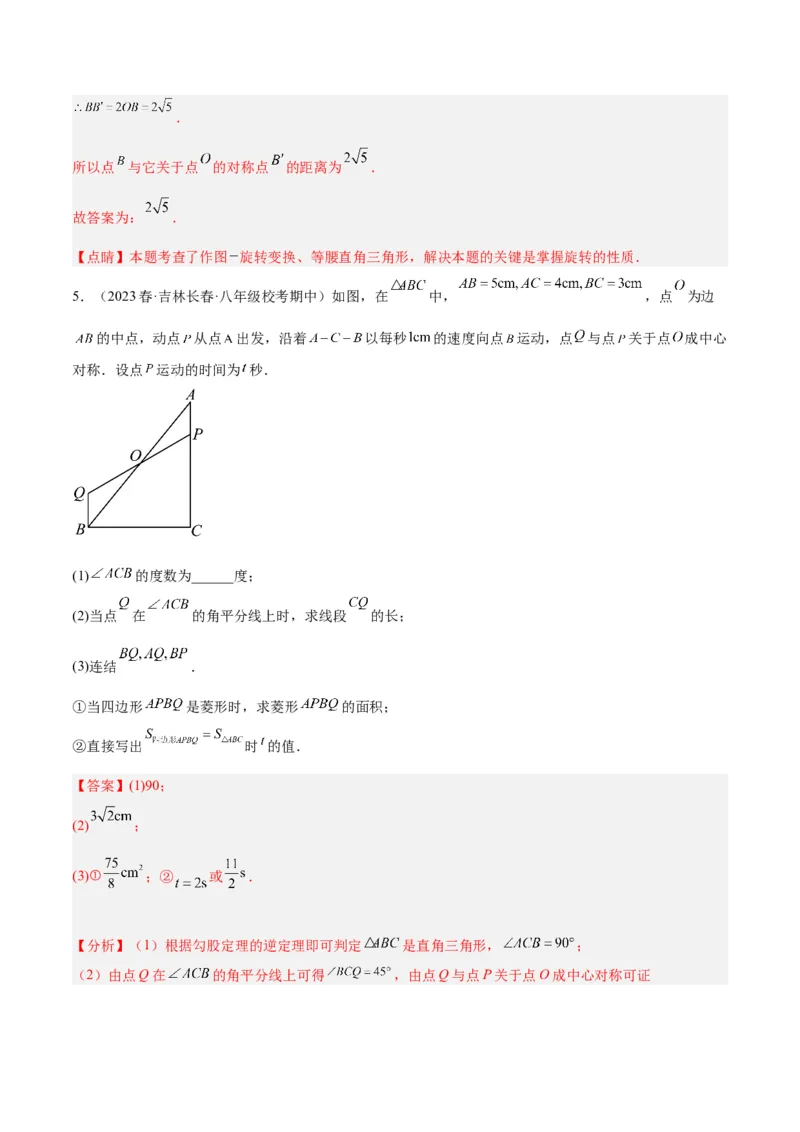 专题14中心对称重难点题型专训（8大题型）（教师版）_初中数学_九年级数学上册（人教版）_重难点专题提升-V7_2024版
