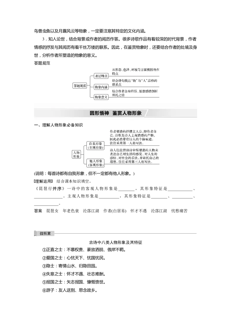 第4部分传统文化阅读古诗词任务组三任务一品象悟境，鉴赏形象艺术_01高考语文_22022年新高考资料_2022年一轮复习各版本_2022年高考语文一轮复习讲义（新高考1）