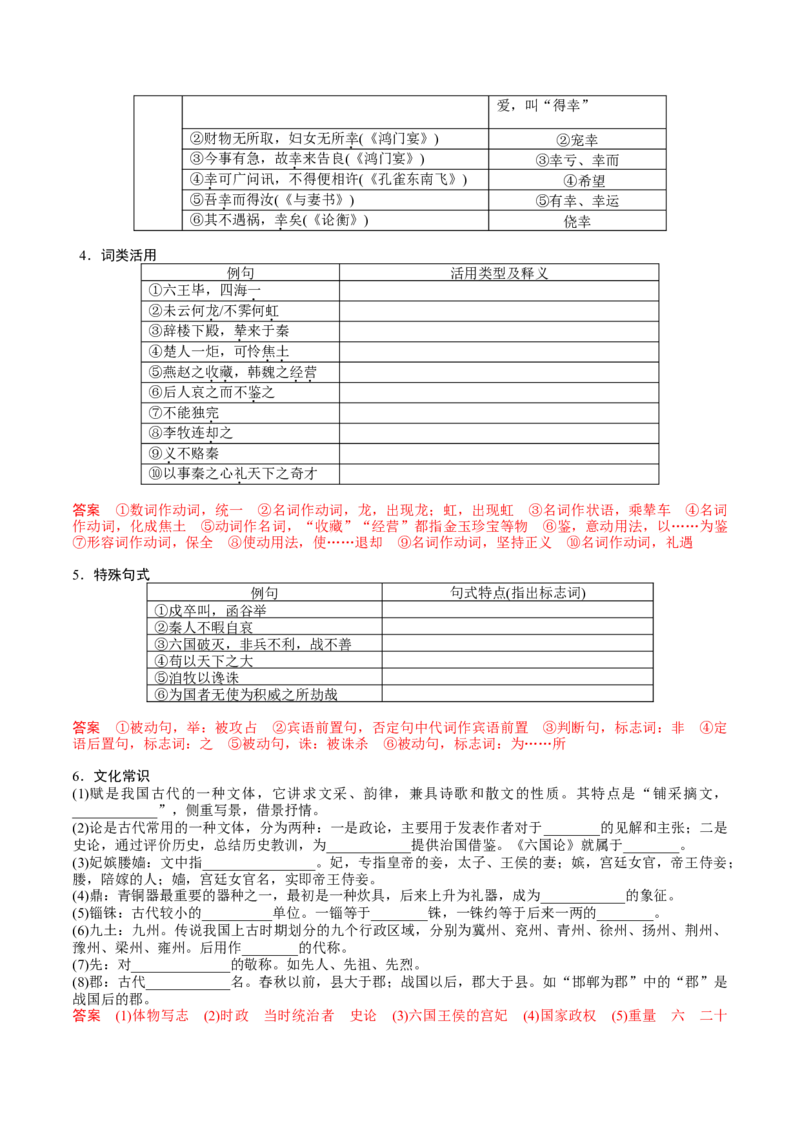 第06讲必修下《阿房宫赋》《六国论》一轮复习（讲义）（解析版）_01高考语文_52025年新高考资料_一轮复习_2025年高考语文一轮复习讲练测_文言文阅读
