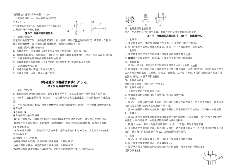 章节知识点总结-高二上学期物理人教版（2019）必修三选修一选修二__高中九科知识点归纳。_人教版高中Word电子版试卷练习试题知识点全科_高中物理试卷习题_物理选修_选修1
