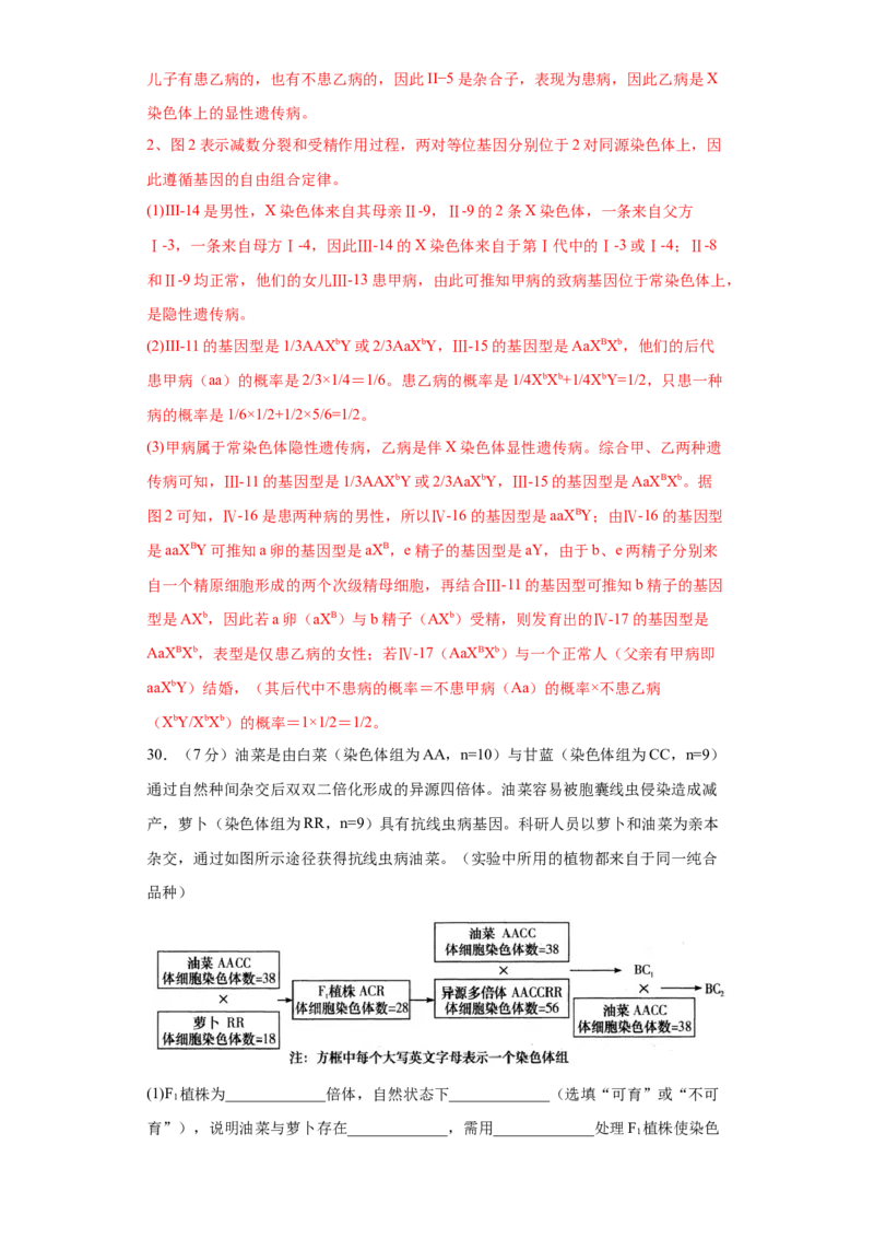 期末冲刺卷3-冲刺期末高一生物下学期期末拔高冲刺卷（2019人教版）（解析版）_高中九科知识点归纳。_人教版高中Word电子版试卷练习试题知识点全科_高中生物试卷习题_生物必修