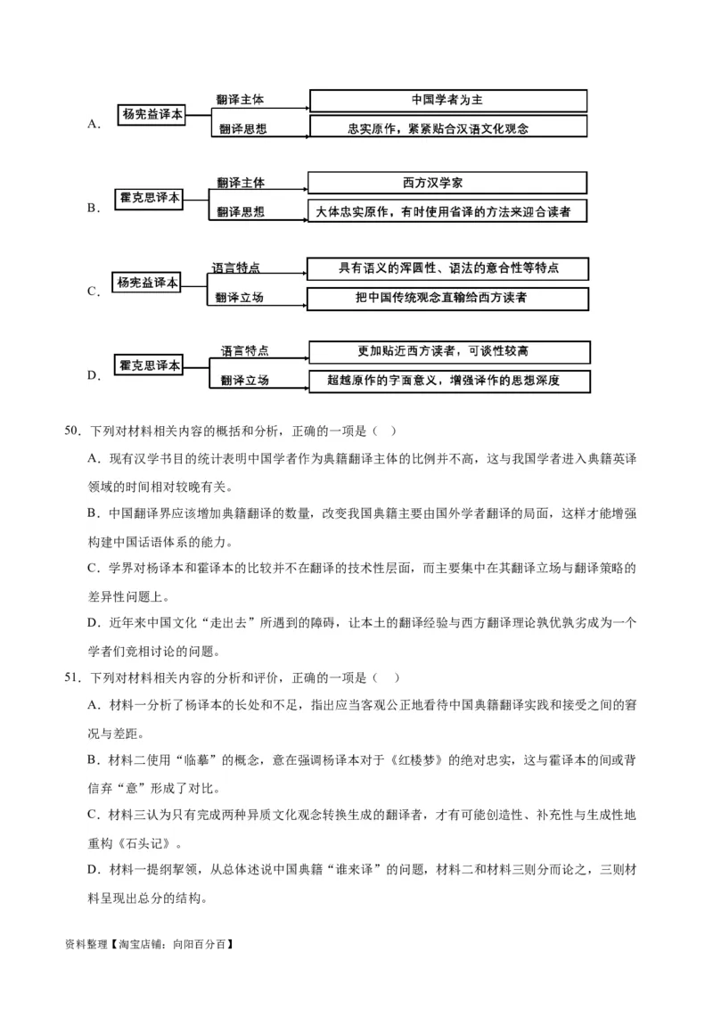 解密03信息类文本阅读之综合探究（分层训练）（解析版）_01高考语文_新高考复习资料_2024年新高考资料_二轮复习资料_分层训练_教师版（含答案解析）