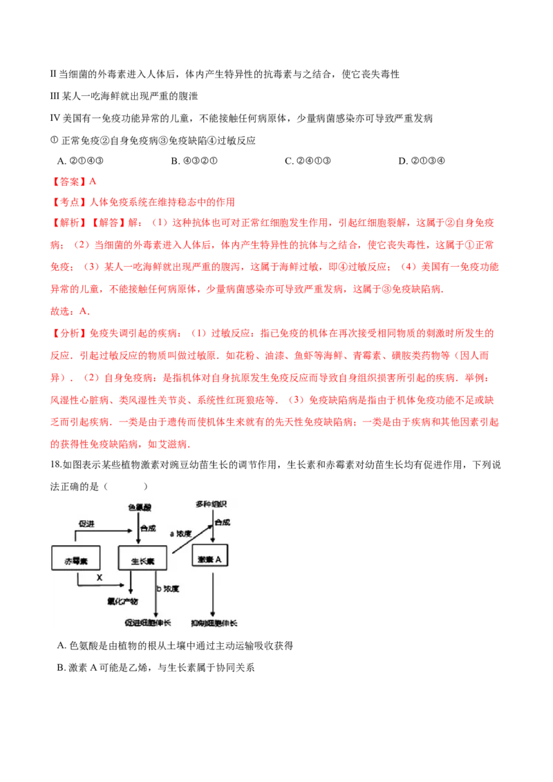 高二生物上学期期末测试卷02（人教版2019选择性必修1）（解析版）_高中九科知识点归纳。_人教版高中Word电子版试卷练习试题知识点全科_高中生物试卷习题_生物选修_选修1