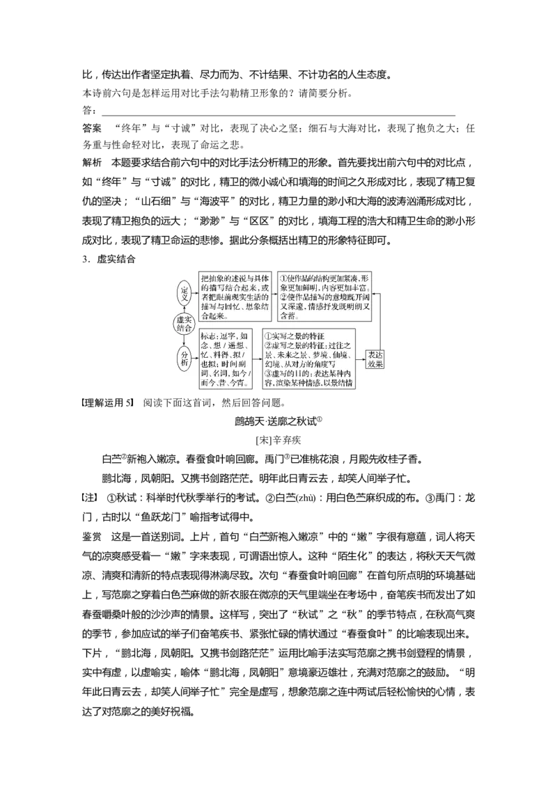 第4部分传统文化阅读古诗词任务组三任务三&ldquo;法&rdquo;&ldquo;情&rdquo;合一，鉴赏表达技巧_01高考语文_22022年新高考资料_2022年一轮复习各版本