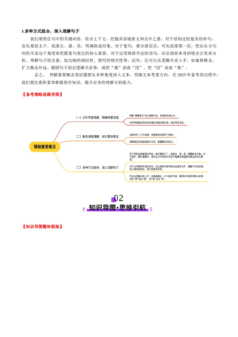 第05讲理解重要概念（讲义）解析版_01高考语文_52025年新高考资料_一轮复习_2025年高考语文一轮复习讲练测_信息类文本阅读