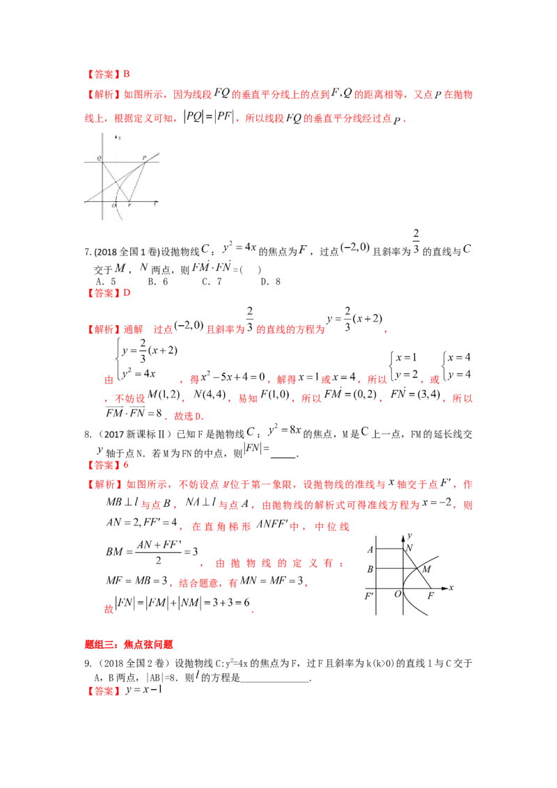易错点18抛物线答案-备战2023年高考数学易错题_2.2025数学总复习_赠品通用版（老高考）复习资料_一轮复习_2023年高考数学一轮复习易错题（含解析）
