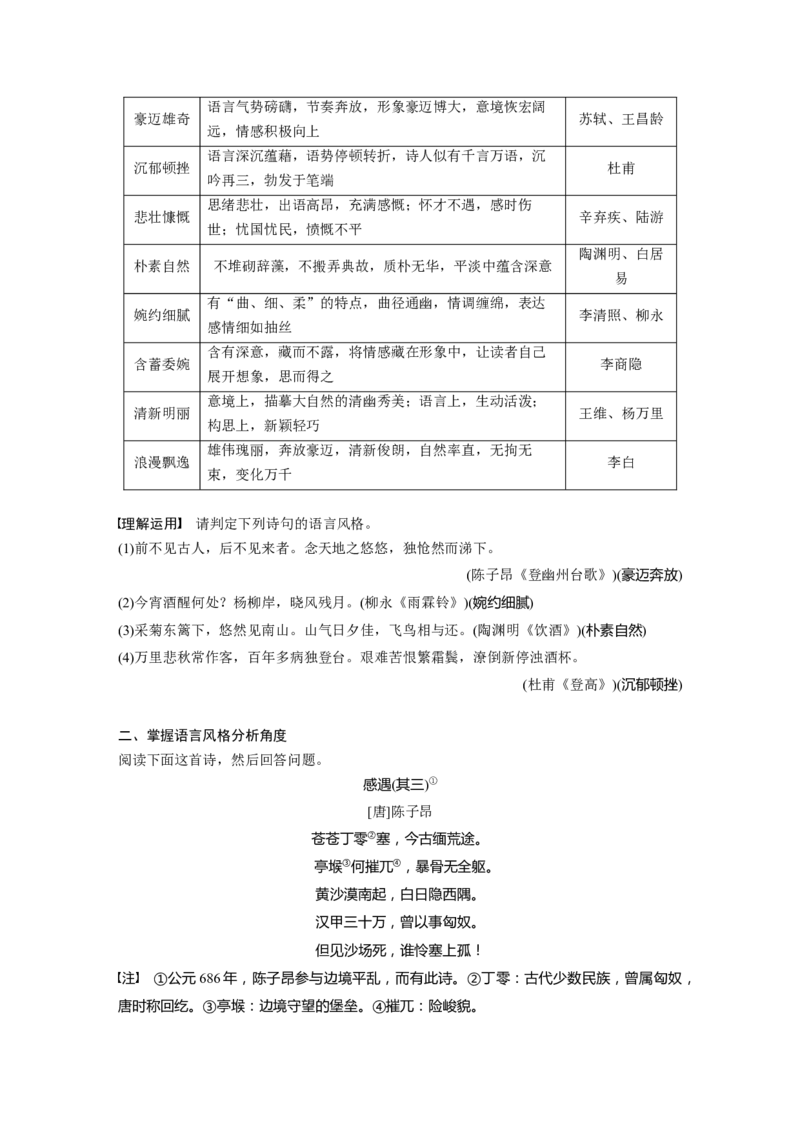 第4部分传统文化阅读古诗词任务组三任务二咀词嚼句，鉴赏语言艺术_01高考语文_22022年新高考资料_2022年一轮复习各版本