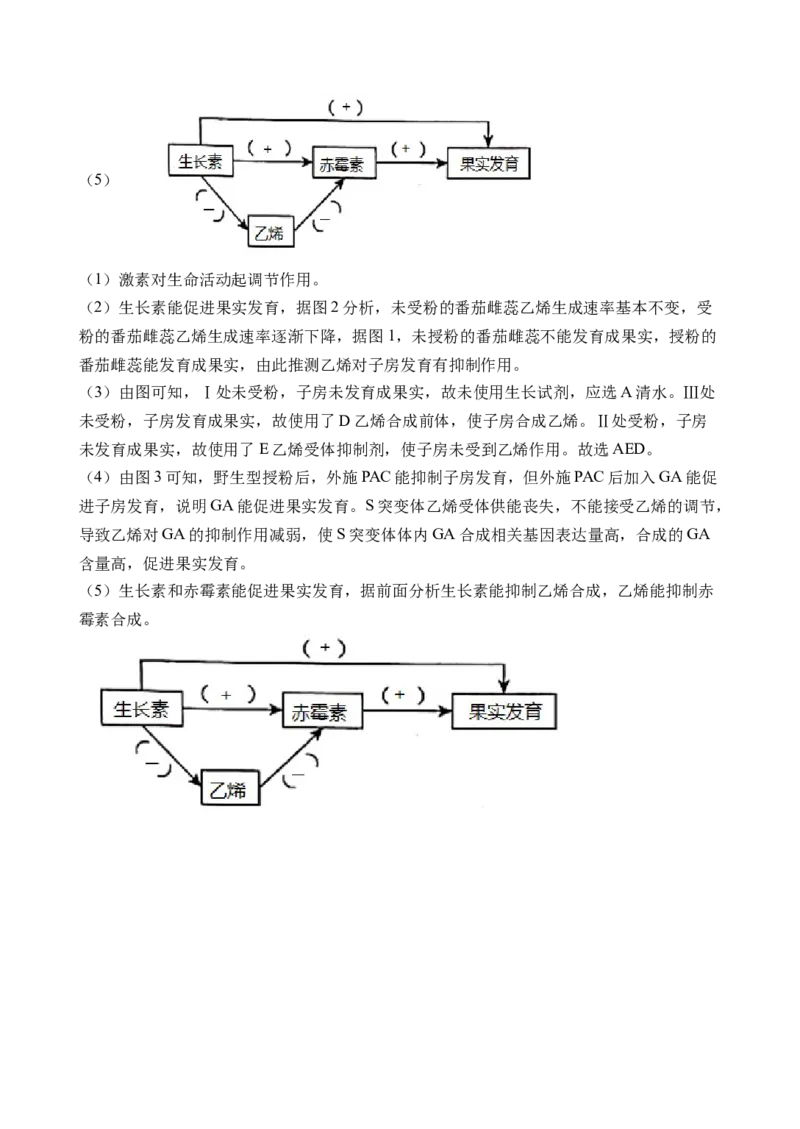 第5章植物生命活动单元检测-高二上学期生物人教版2019选择性必修1_高中九科知识点归纳。_人教版高中Word电子版试卷练习试题知识点全科_高中生物试卷习题_生物选修_选修1_第五章