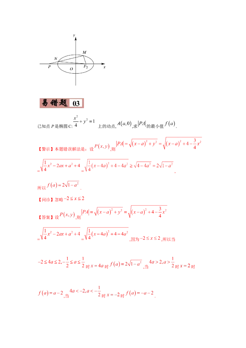 易错点12圆锥曲线-备战2022年高考数学考试易错题（新高考专用）（教师版含解析）_2.2025数学总复习_2024年新高考资料_1.2024一轮复习_赠2022年高考数学考试易错题（新高考专用）