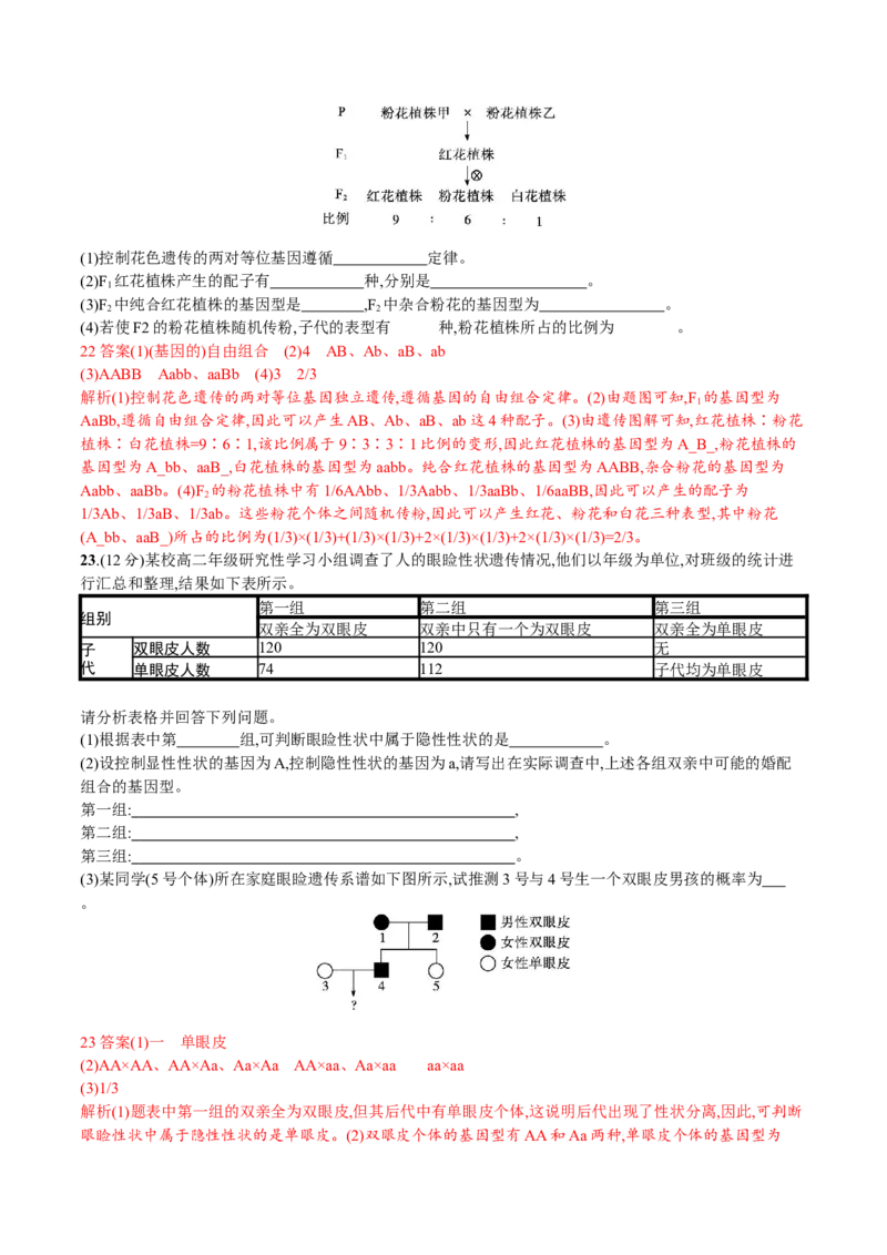 第1章遗传因子的发现（解析版）_高中九科知识点归纳。_人教版高中Word电子版试卷练习试题知识点全科_高中生物试卷习题_生物必修_必修2_人教版生物必修二单元测试（012份）