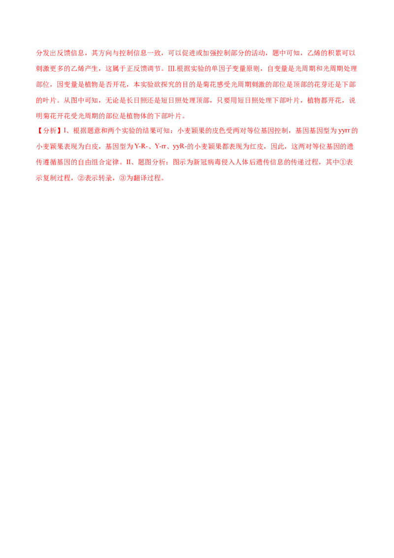高二生物上学期期末测试卷04（人教版2019选择性必修1）（解析版）_高中九科知识点归纳。_人教版高中Word电子版试卷练习试题知识点全科_高中生物试卷习题_生物选修_选修1