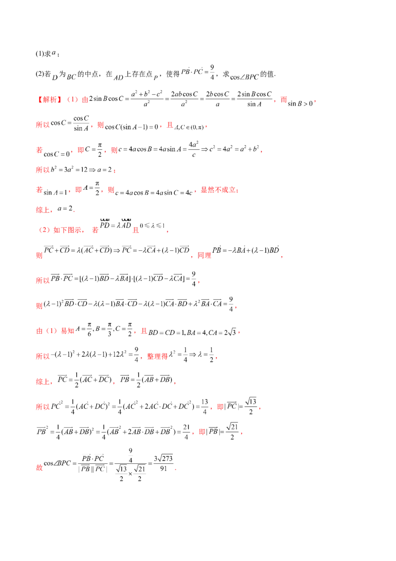 模块五解三角形与平面向量（测试）（解析版）_2.2025数学总复习_2024年新高考资料_2.2024二轮复习_2024年高考数学二轮复习讲练（新教材新高考）