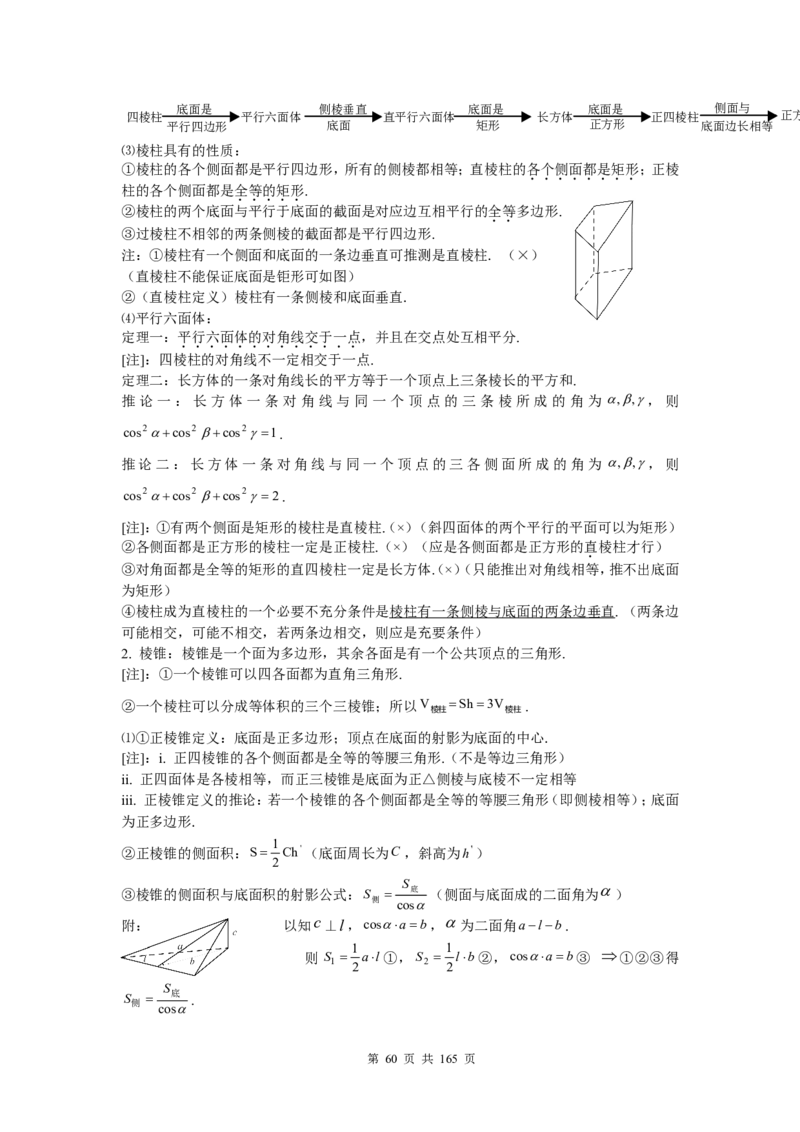 数学_高考数学知识点总结及解题思路_122页_高中九科知识点归纳。_数学