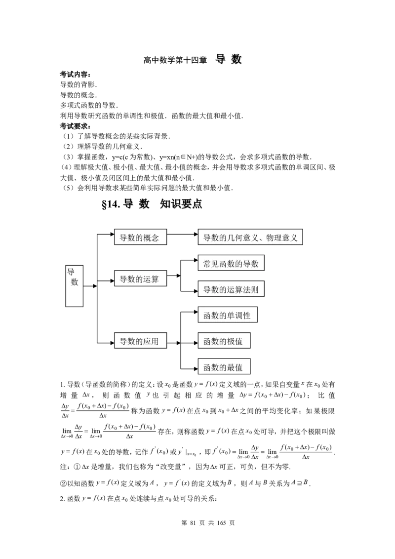 数学_高考数学知识点总结及解题思路_122页_高中九科知识点归纳。_数学