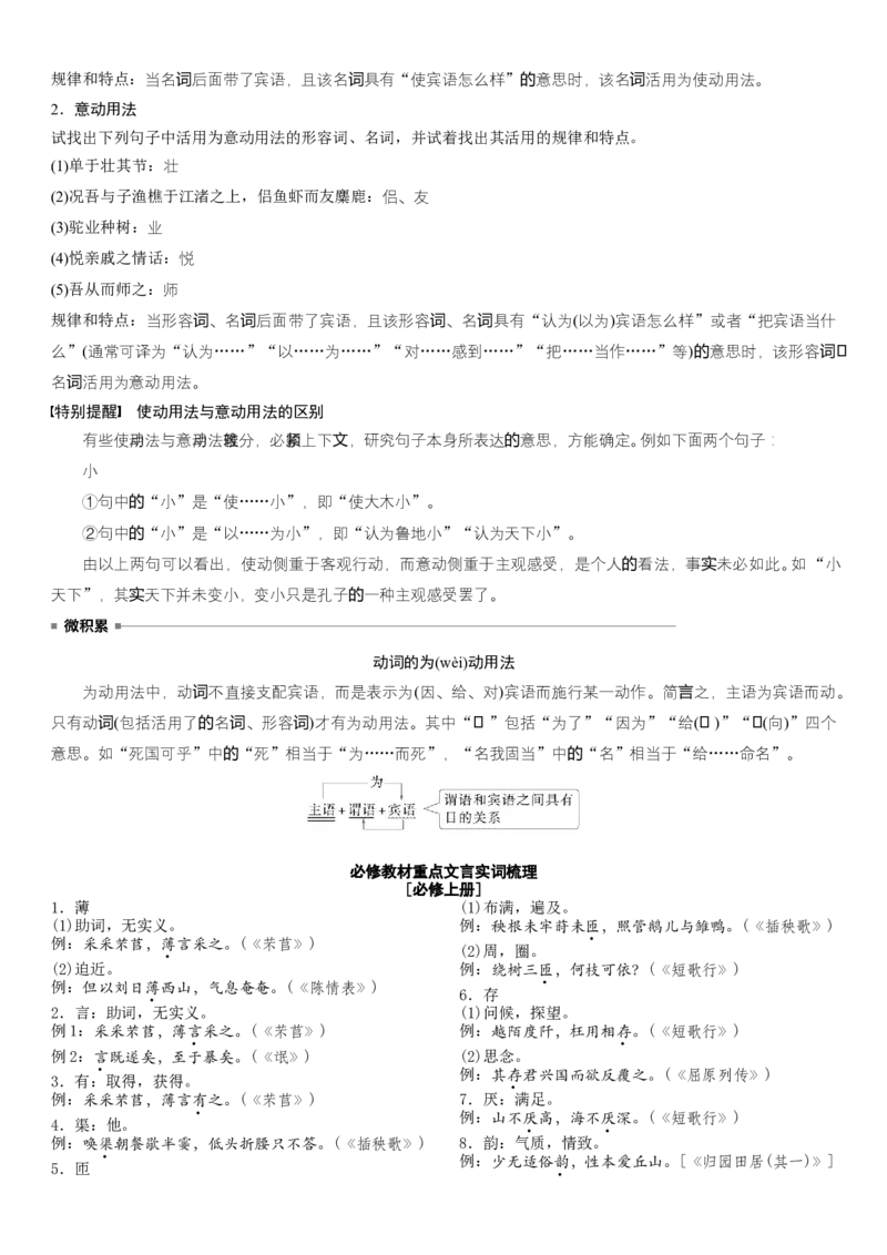 第11讲文言实词的理解和积累（讲义）（解析版）_01高考语文_52025年新高考资料_一轮复习_2025年高考语文一轮复习讲练测_文言文阅读