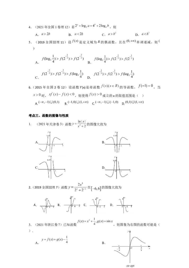 易错点3函数概念与基本函数-备战2023年高考数学易错题_2.2025数学总复习_赠品通用版（老高考）复习资料_一轮复习_2023年高考数学一轮复习易错题（含解析）
