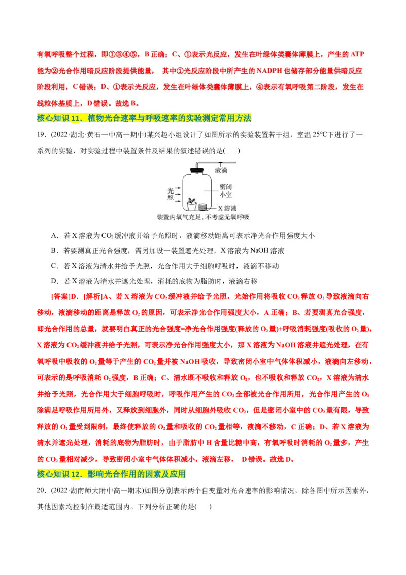 第5章细胞的能量供应和利用（A卷&middot;知识通关练）（解析版）_高中九科知识点归纳。_人教版高中Word电子版试卷练习试题知识点全科_高中生物试卷习题_生物必修_必修1