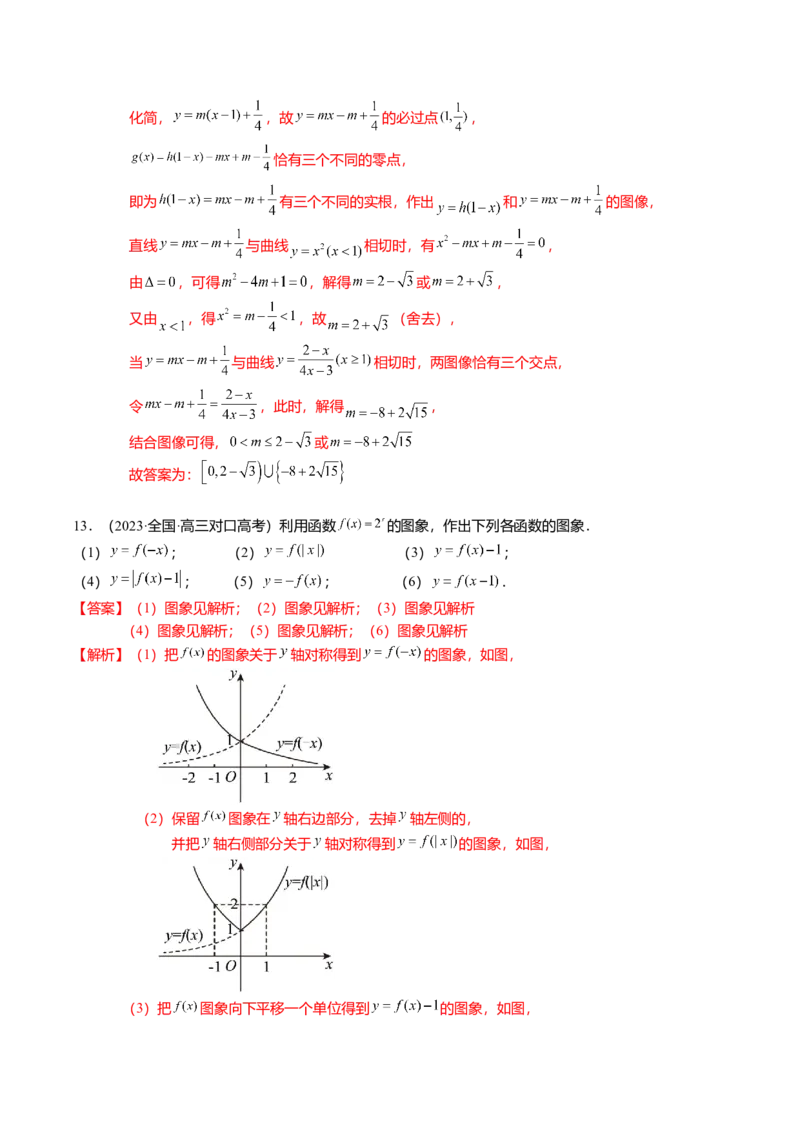 热点2-3函数的图象及零点问题（8题型+满分技巧+限时检测）（解析版）_2.2025数学总复习_2024年新高考资料_3.2024专项复习_2024年高考数学热点&middot;重点&middot;难点专练（新高考专用）