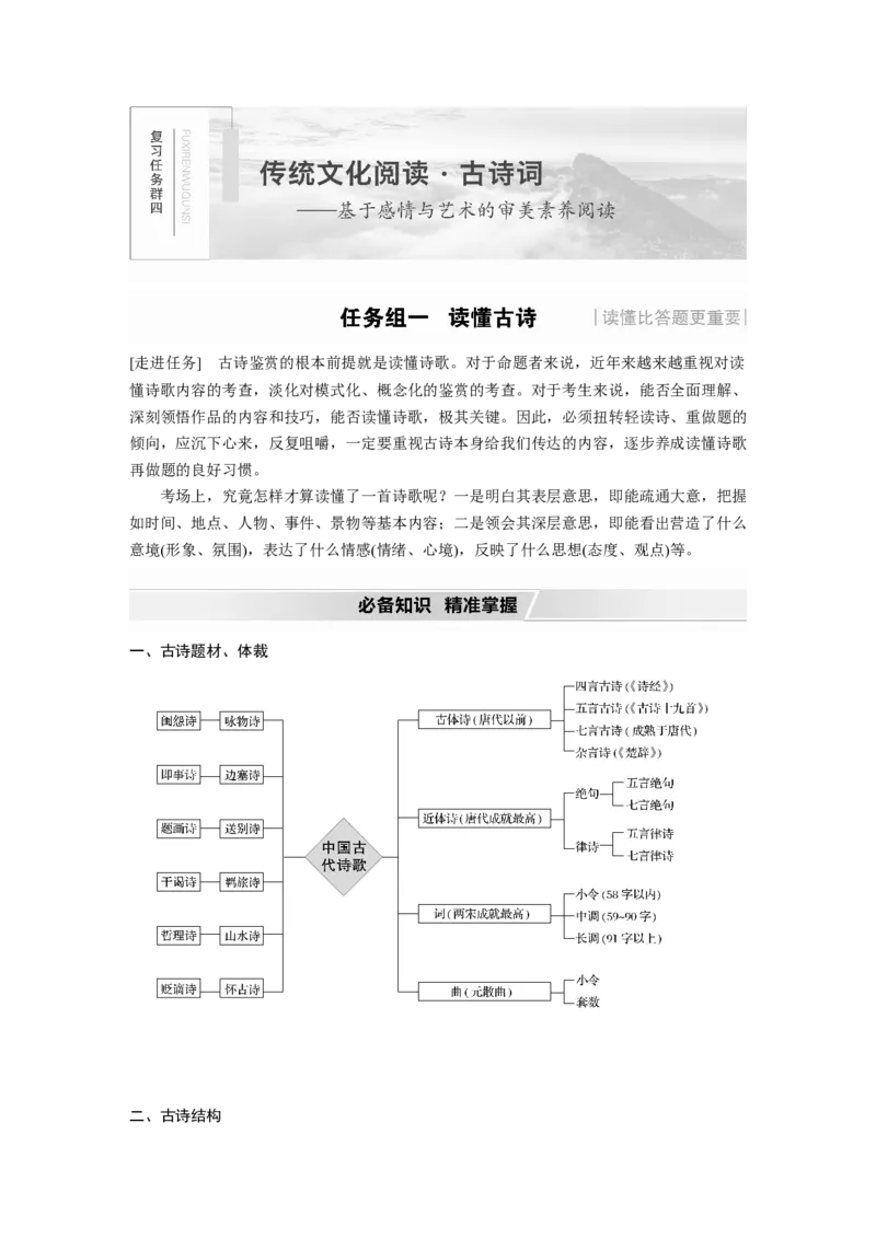 第4部分传统文化阅读古诗词任务组一读懂古诗_01高考语文_22022年新高考资料_2022年一轮复习各版本_3.1.2022年高考语文一轮复习新高考2-鲁辽琼京津适用