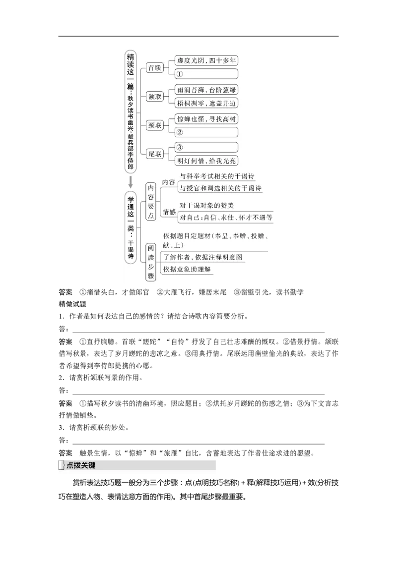 第3部分古诗词阅读与鉴赏课时42　赏析表达技巧之表达方式与结构技巧及其他&mdash;&mdash;精准判断，精析效果_01高考语文_6赠通用版（老高考）复习资料_一轮复习