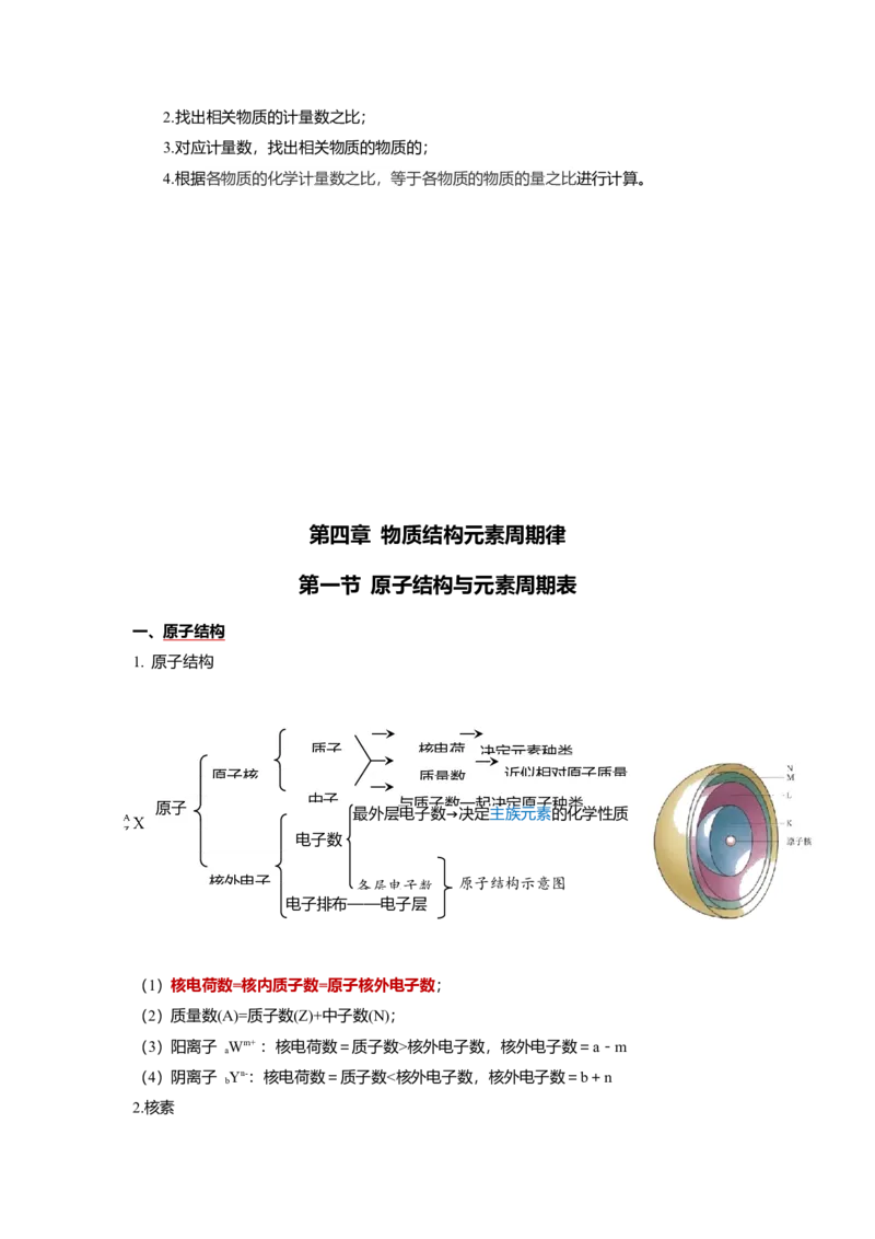 高一上学期化学人教版（2019）必修第一册课本知识点汇总_高中九科知识点归纳。_人教版高中Word电子版试卷练习试题知识点全科_高中化学试卷习题_化学必修_必修1
