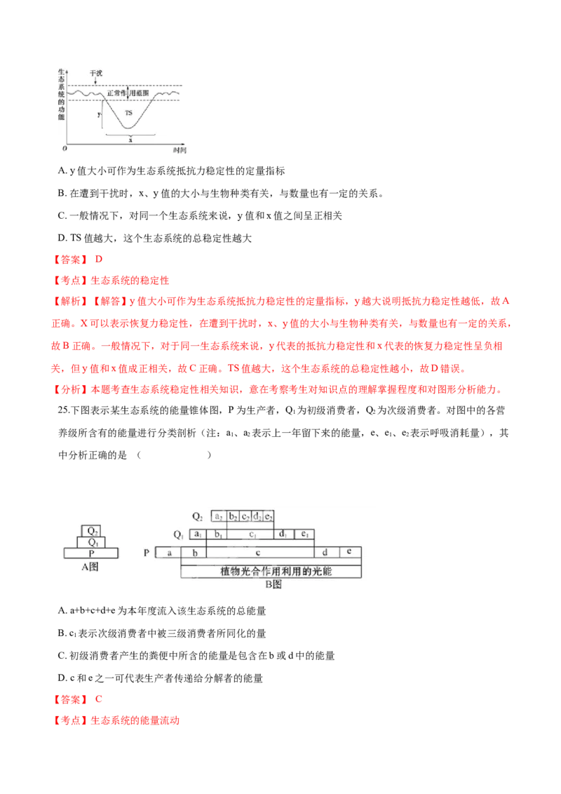 高二生物上学期期末测试卷05（人教版2019选择性必修2）（解析版）_高中九科知识点归纳。_人教版高中Word电子版试卷练习试题知识点全科_高中生物试卷习题_生物选修_选修2