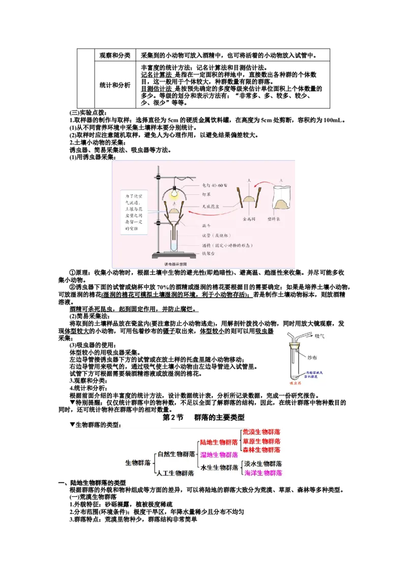选择性必修2知识总结高二上学期生物人教版选择性必修2_高中九科知识点归纳。_人教版高中Word电子版试卷练习试题知识点全科_高中生物试卷习题_生物选修_选修2