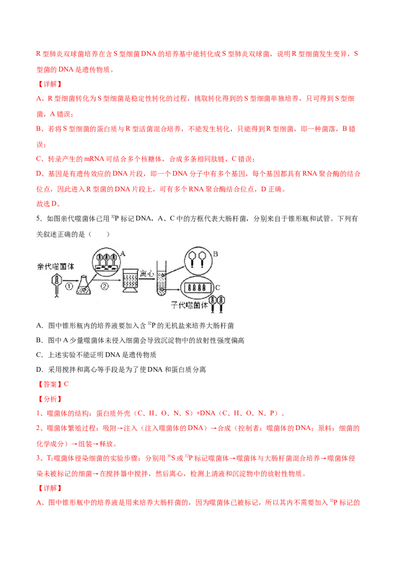 期末押题02-高一生物下学期期末专项复习（人教版2019必修2）（解析版）_高中九科知识点归纳。_人教版高中Word电子版试卷练习试题知识点全科_高中生物试卷习题_生物必修_必修2
