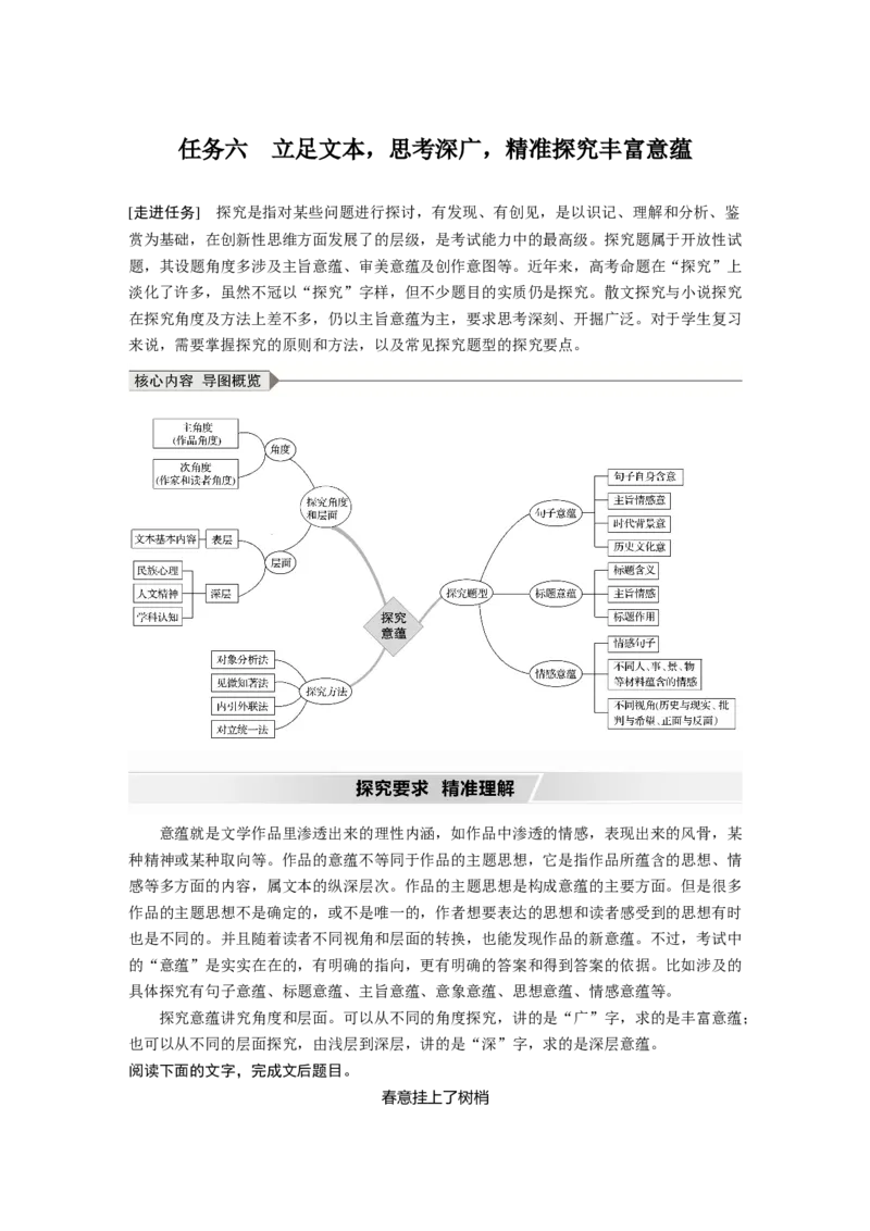 第8部分文学类文本阅读散文任务组三任务六立足文本，思考深广，精准探究丰富意蕴_01高考语文_22022年新高考资料_2022年一轮复习各版本