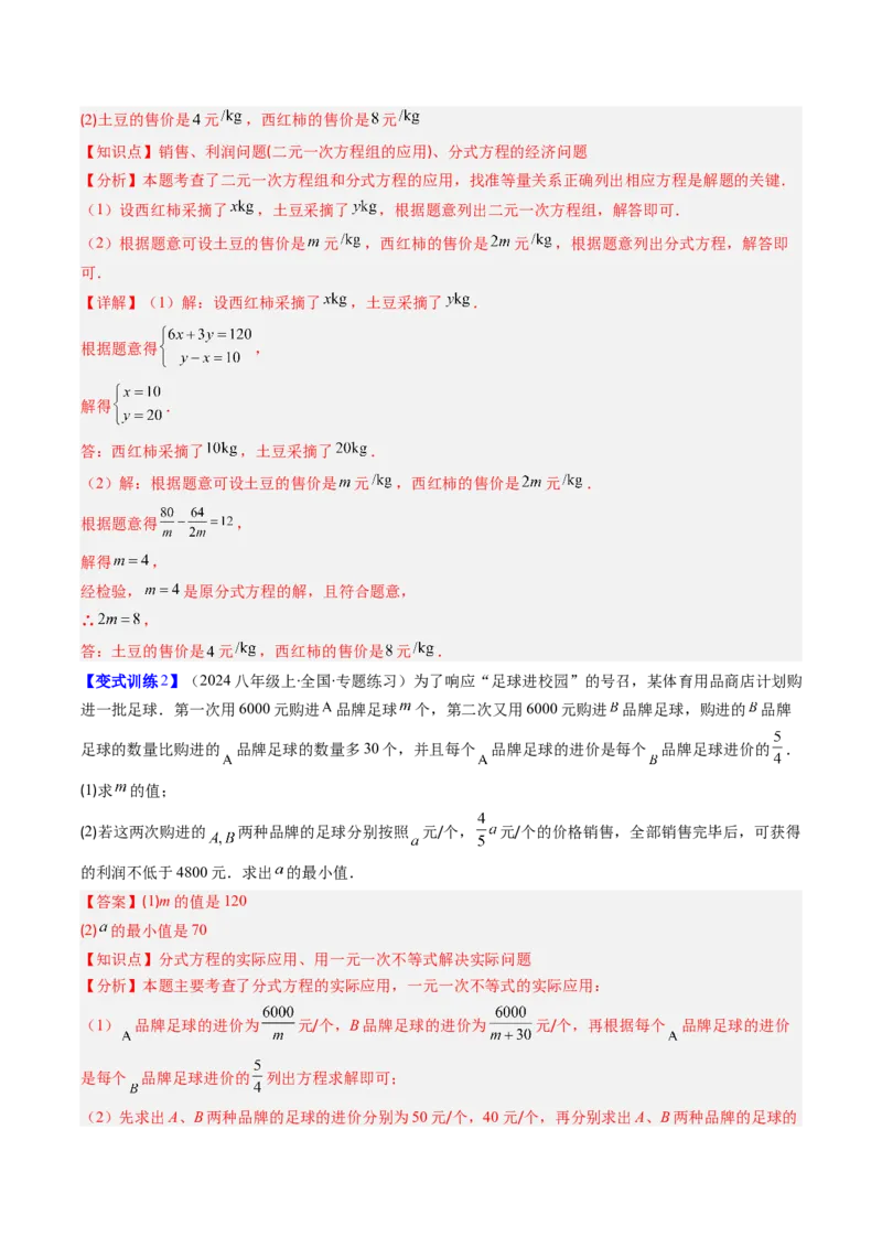 专题14分式运算与分式方程的七种考法（教师版）_初中数学_八年级数学上册（人教版）_压轴题攻略-V9_2025版