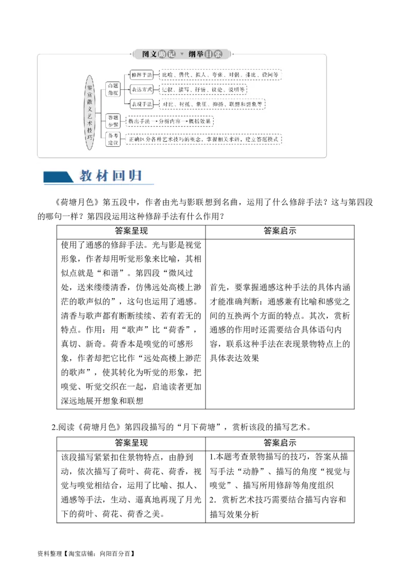 第04讲散文的艺术技巧（讲义）（解析版）_01高考语文_新高考复习资料_2024年新高考资料_一轮复习资料_高考语文一轮复习讲练测（课件+讲义+练习）（新高考）_第一部分现代文阅读