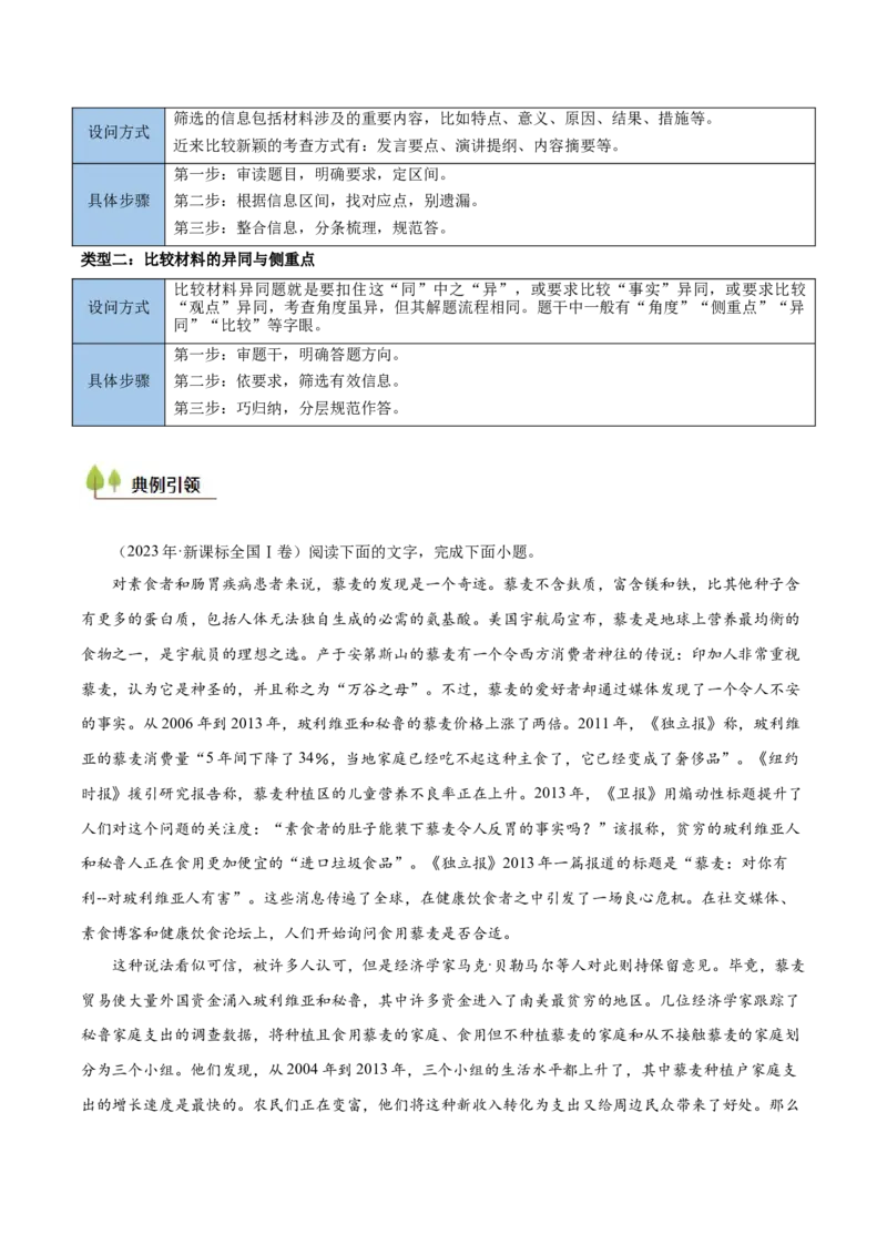 考点05观点评价应用与信息整合比较-备战2025年高考语文一轮复习考点帮（新高考通用）（原卷版）_01高考语文_5.22025年新高考资料_备战2025年高考语文一轮复习考点帮（新高考通用）