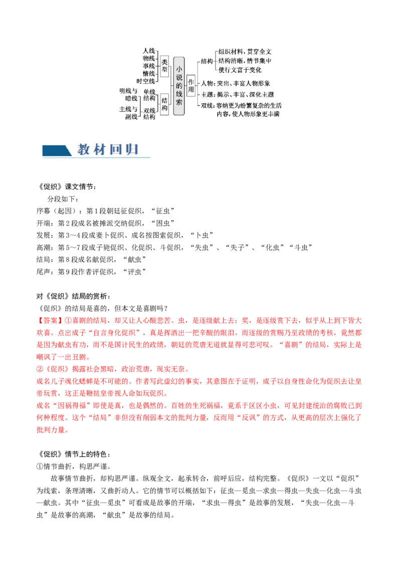 第04讲小说情节类题目（讲义）（解析版）_01高考语文_新高考复习资料_2024年新高考资料_一轮复习资料_高考语文一轮复习讲练测（课件+讲义+练习）（新高考）_第一部分现代文阅读