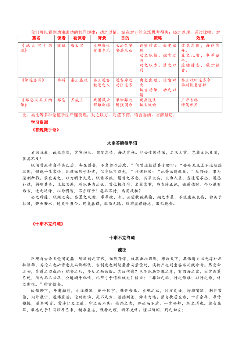 15-1《谏太宗十思疏》（导学案）-（统编版必修下册）_高语_高中语文_必修下册_导学案