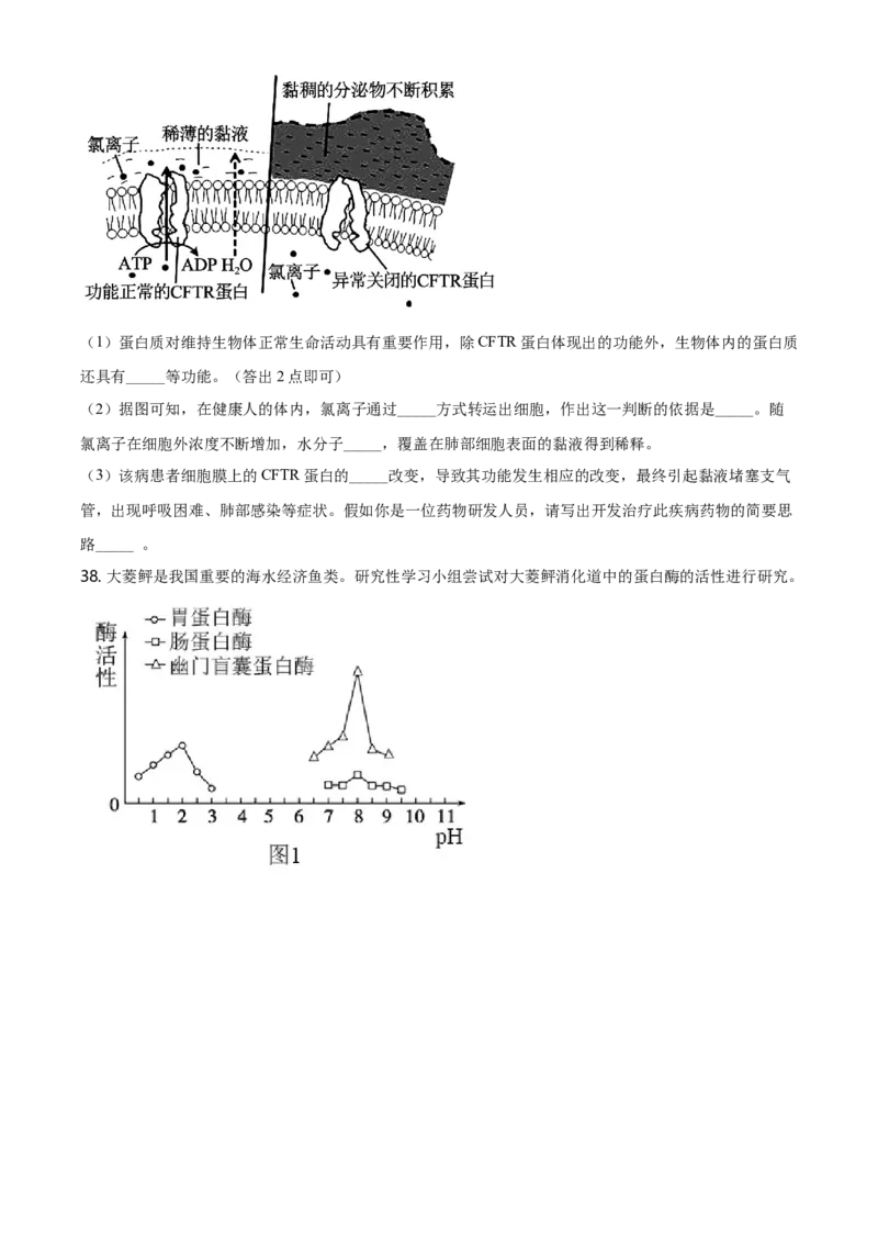 精品解析：北京市石景山2020-2021高一上学期期末生物试题（原卷版）_高中九科知识点归纳。_人教版高中Word电子版试卷练习试题知识点全科_高中生物试卷习题_生物必修_必修1_2.各地真题