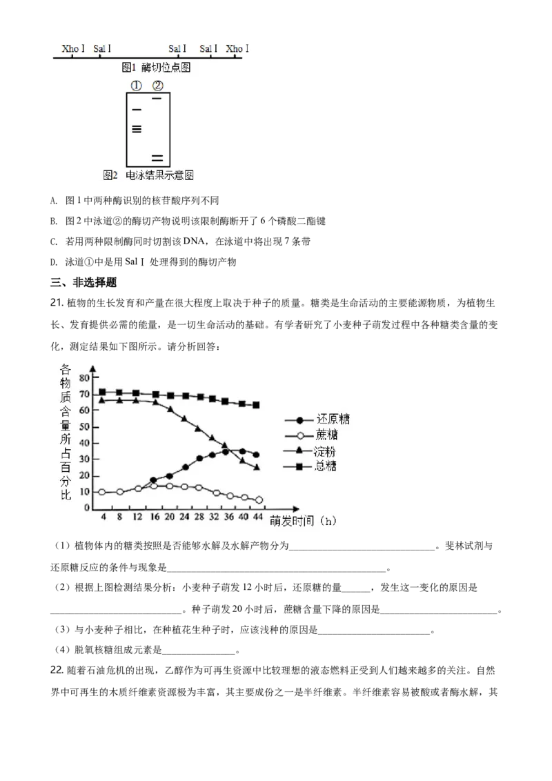 高二下学期期中生物试题（原卷版）_高中九科知识点归纳。_人教版高中Word电子版试卷练习试题知识点全科_高中生物试卷习题_生物选修_选修2_人教版生物选修二期中测试（006份）_496